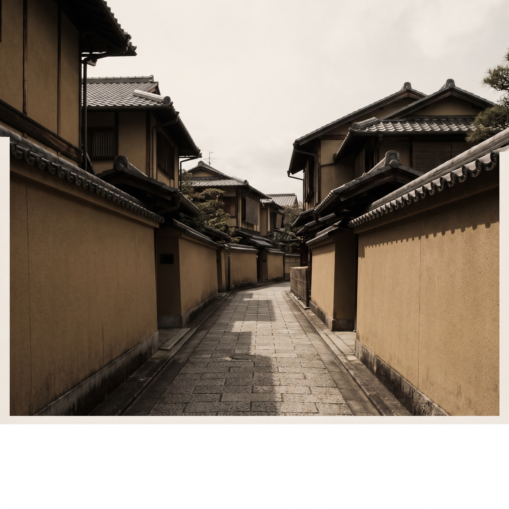 The villa street with its ochre earthen walls